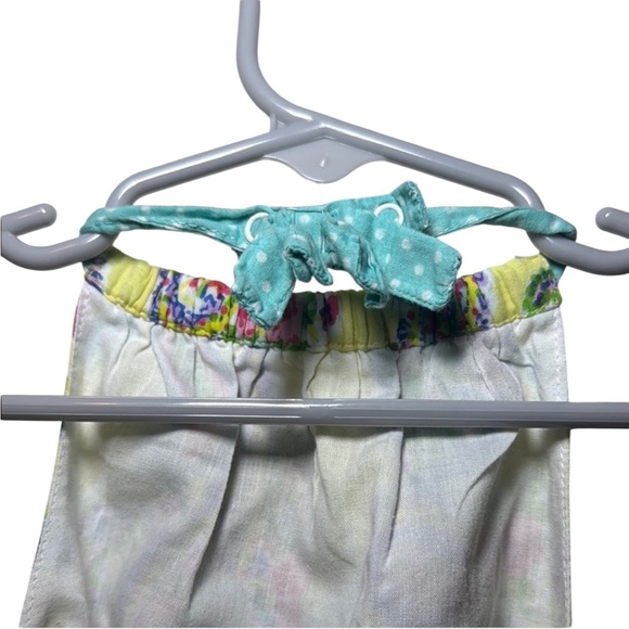 Baby Starters Yellow Paisley Print Open Back Halter Ruffle Butt Romper 9 Months - Picture 6 of 9